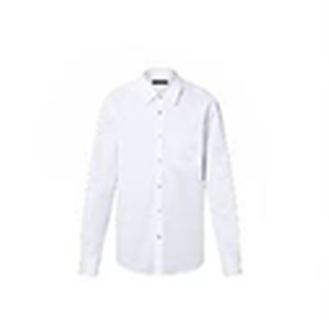 lv louis vuitton embossed cotton long sleeve shirt